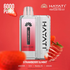 Hayati Infinity 6000 de truse de pod căpșuni și mentă BF68L160 Hayati Vape Price