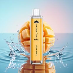 Hayati Pro Max 4000 Puffs Vape Disposable Cu Mango Triplu, 5% Nicotina, Baterie Recarciabila