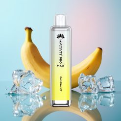 Hayati Pro Max 4000 Puffs Vaporizator Dispozabil Banana Gheață cu Baterie Reîncărcabilă și LED