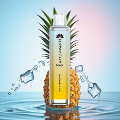 Hayati Pro Max 4000 Puffuri Vape Disposable Ananas Gheață cu Baterie Reîncărcabilă și LED