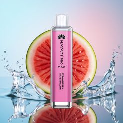 Hayati Pro Max 4000 Pufuri Vape Disposable Capsuni Pepene Verde cu Baterie Reincarcabilă și LED