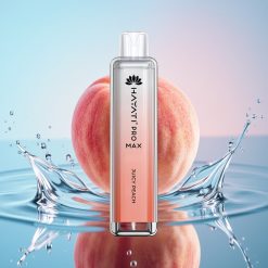 Hayati Pro Max 4000 Pufuri Vape Disposable Pescuș Zmeură cu Baterie Reîncărcabilă și LED