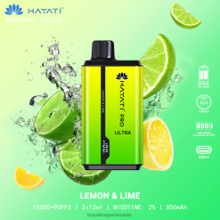 Hayati Pro Ultra 15000 pufuri de unică folosință lamaie limeta BF68L203 Hayati Vape Romania