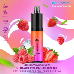 Hayati Twist de unică folosință gheață de căpșuni și zmeură BF68L85 Hayati Flavour List